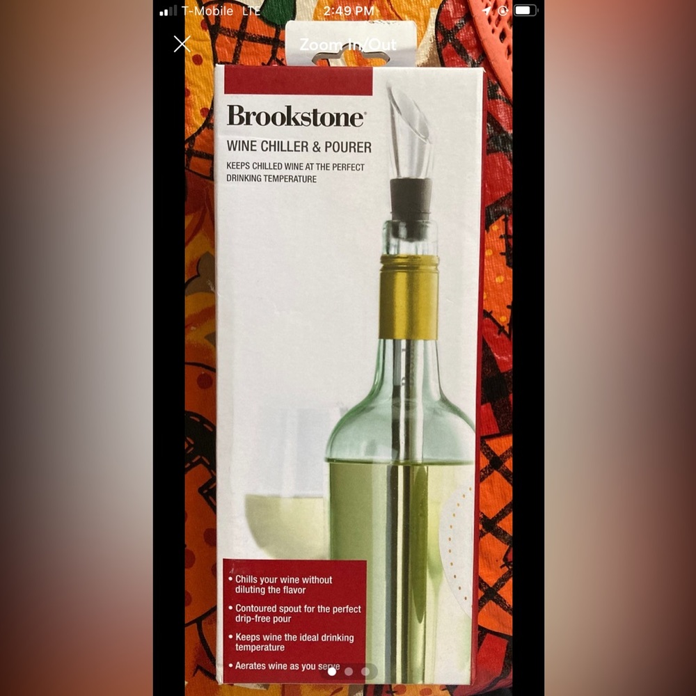 NIB Brookstone Wine Chiller & Pourer